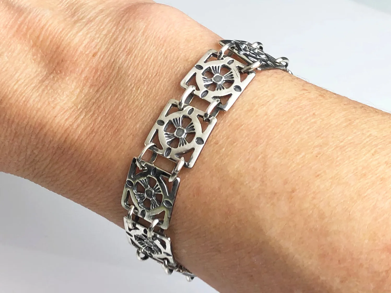 Sunburst Silver Bracelet