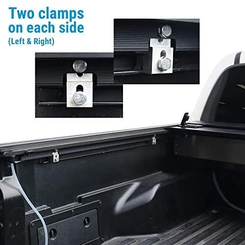 Syneticusa Retractable Hard Tonneau Cover Fits 2016-2022 Toyota Tacoma 5' (60") Truck Bed Matte Black Aluminum Low Profile Waterproof