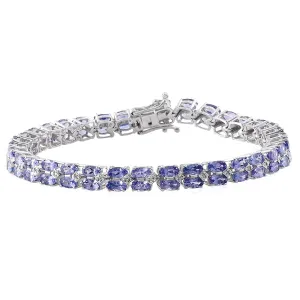 Tanzanite 925 Sterling Silver Tennis Bracelet Jewelry
