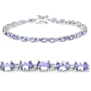 Tanzanite 925 Sterling Silver Tennis Bracelet Jewelry