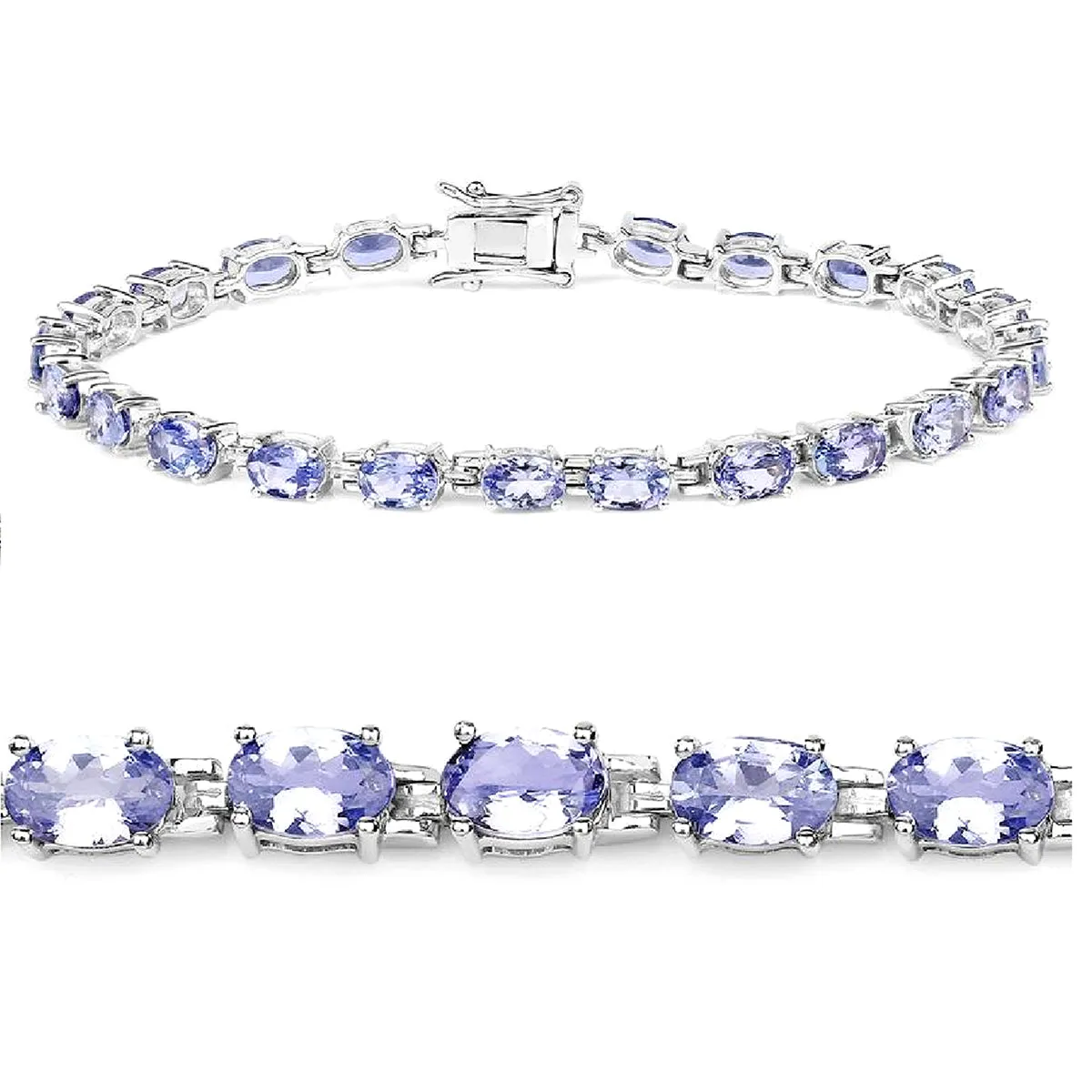 Tanzanite 925 Sterling Silver Tennis Bracelet Jewelry