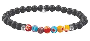 Tateossian Millefiori Onyx and Murano Glass Bead Bracelet