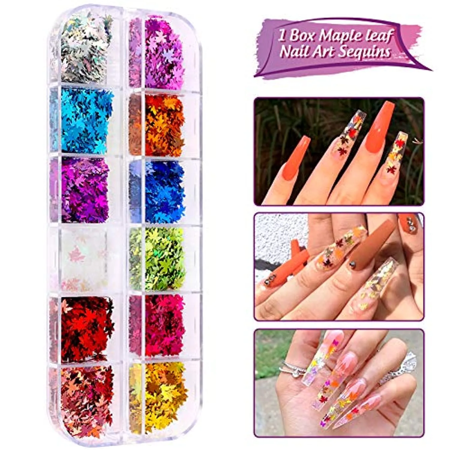 Teenitor Nail Art Decoration with 12 Sheets Nail Art Stickers for Nail Art , Butterfly Nail Foil Stickers, Nail Sequins and Rhinestones, Self-Adhesive Nail Sticker Decals for Nails Art Design