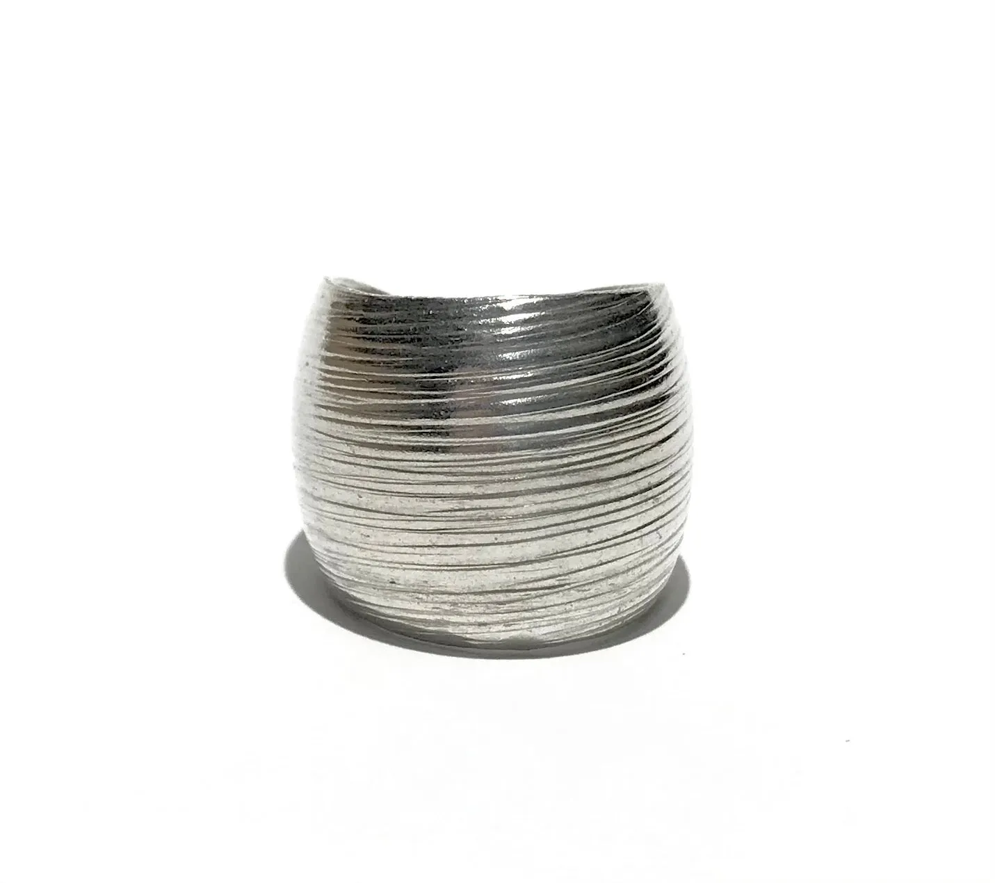 Thai Hill Tribe Silver Brushed Ring