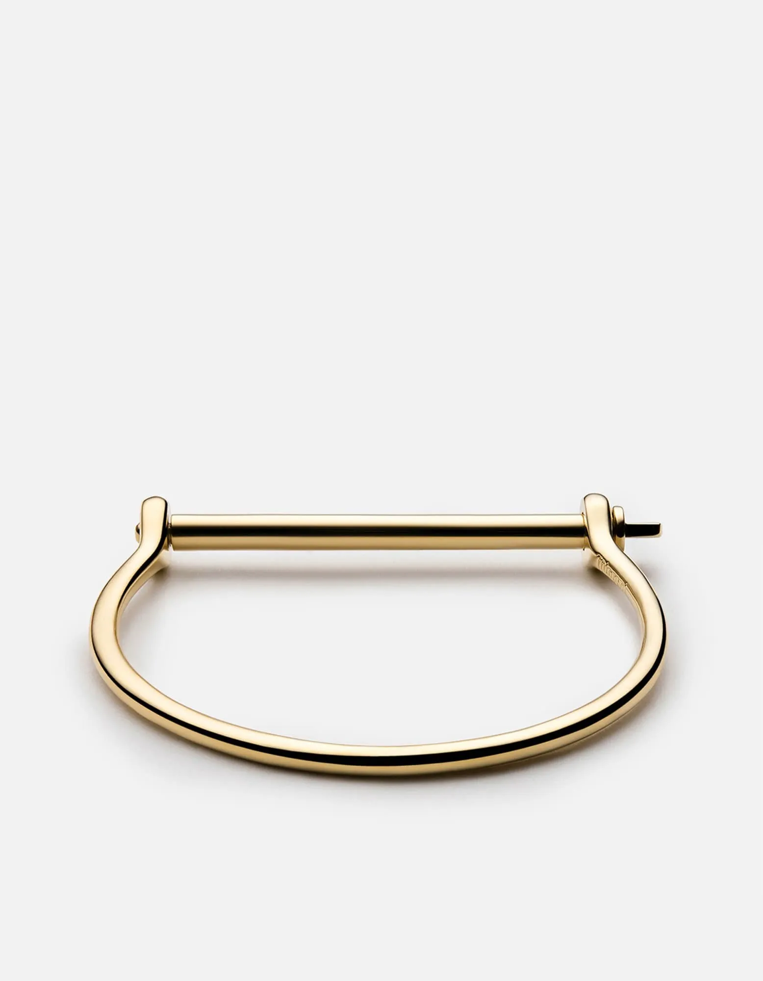 Thin Screw Cuff, Gold Vermeil/Sapphire