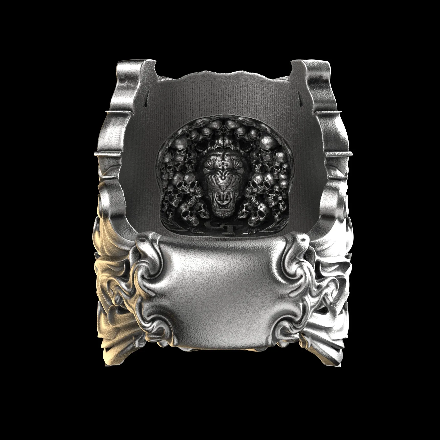 Tiger Skull Sterling Silver