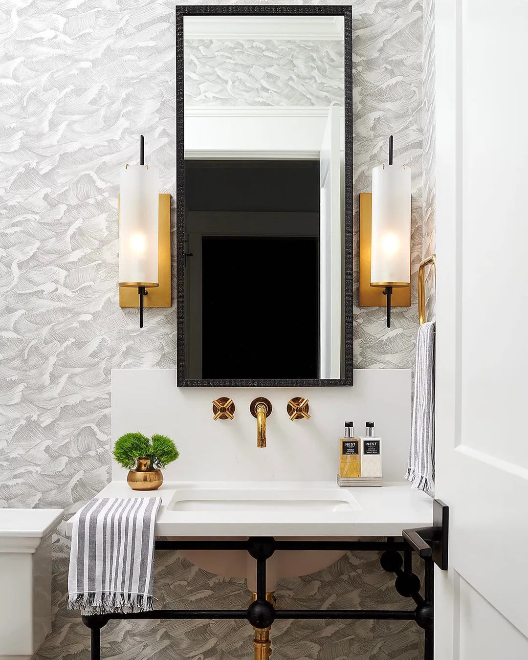 Torchiere Wall Lamp - Gold
