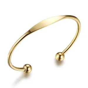 Trendy Stainless Steel Open Cuff Bangle Bracelet - Vintage Style Fashion Bangle Band - Best Gift for Christmas, Birthday, & Anniversary