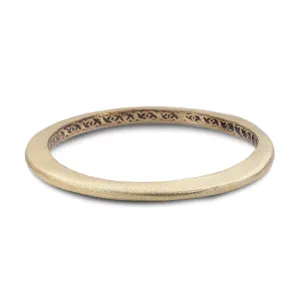 Tribal Gold Plated silver bangle 5mm Thickness