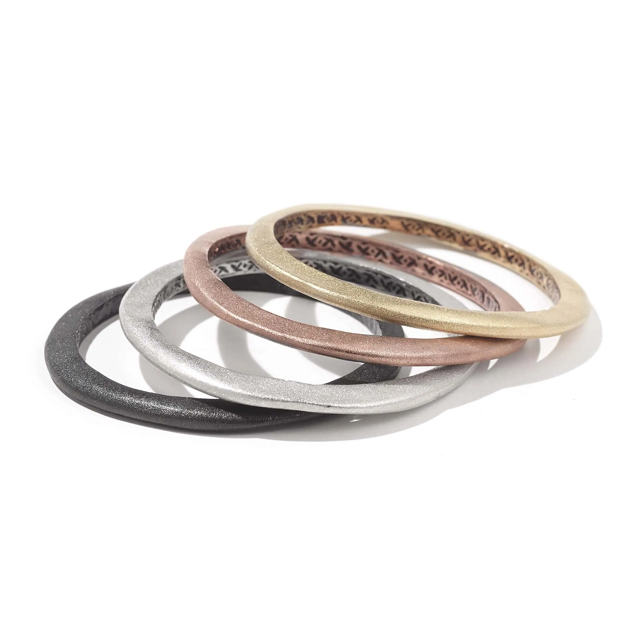Tribal Gold Plated silver bangle 5mm Thickness