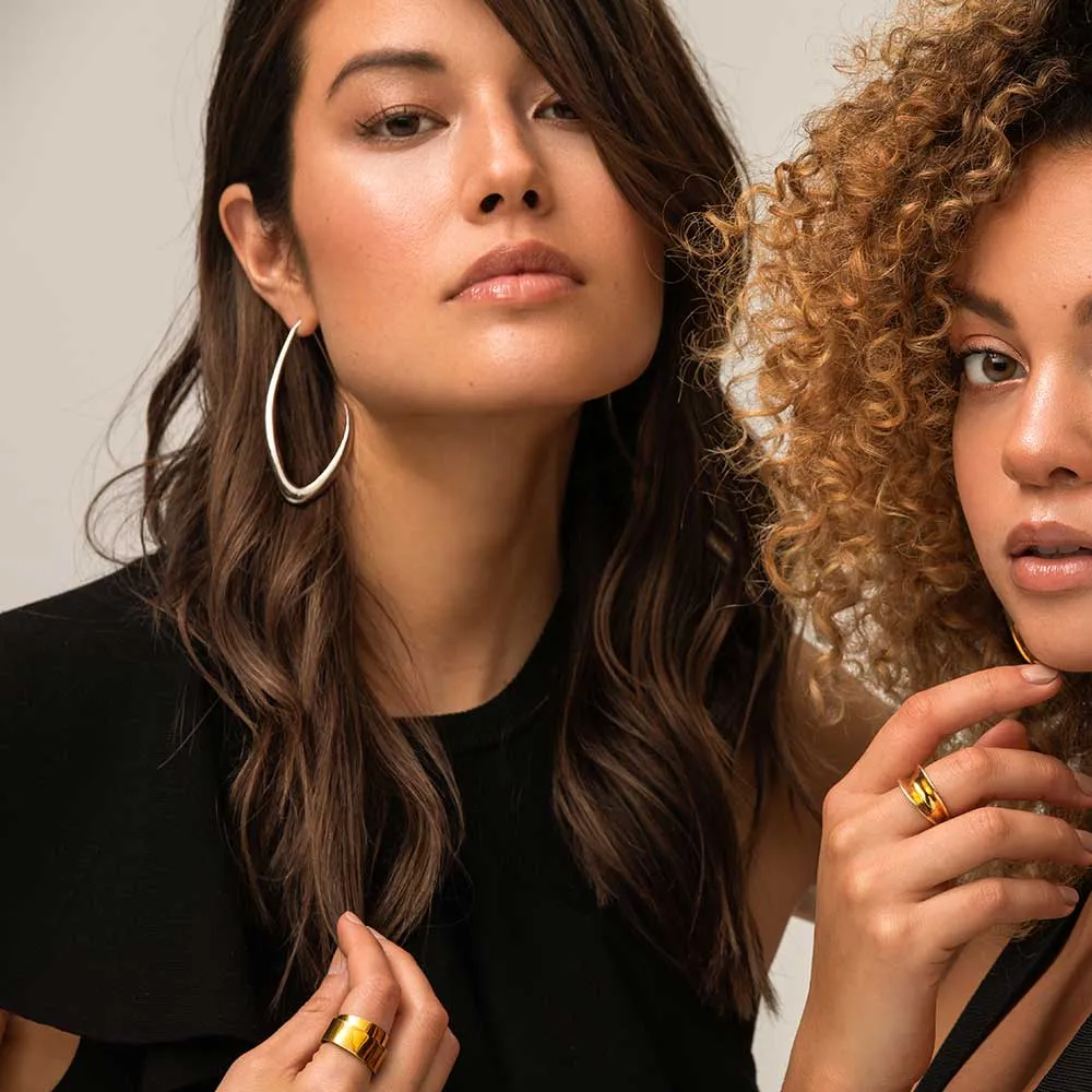 Tulla Outline Threader Earrings