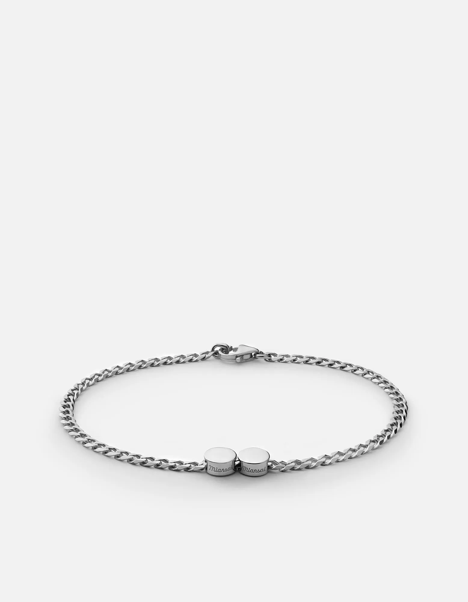 Type Chain Bracelet, Sterling Silver