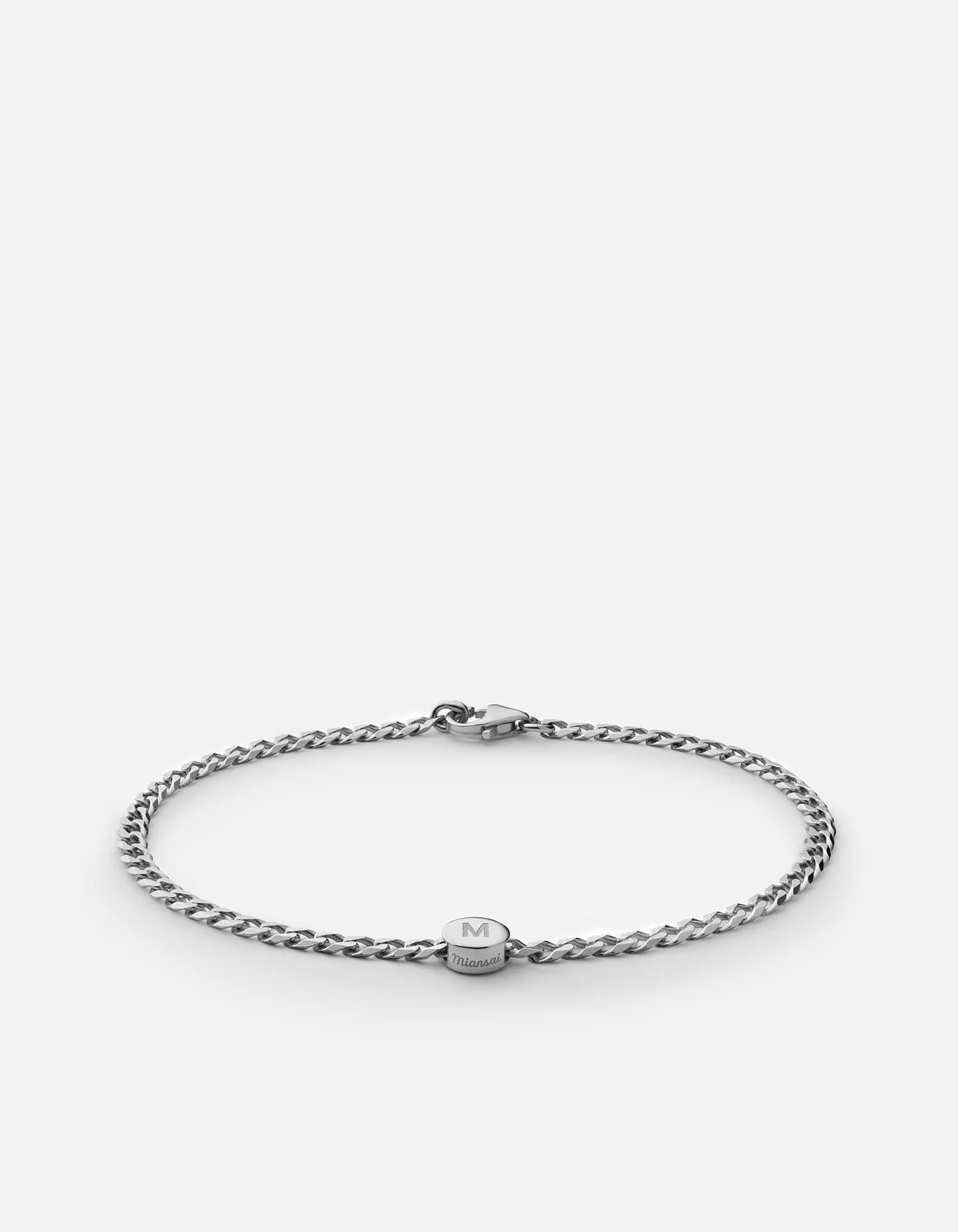 Type Chain Bracelet, Sterling Silver