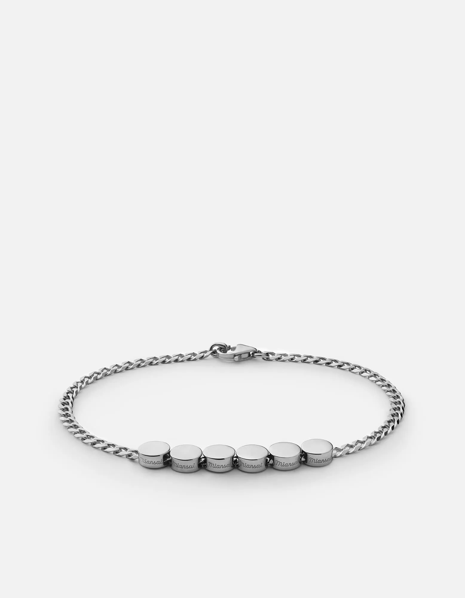Type Chain Bracelet, Sterling Silver