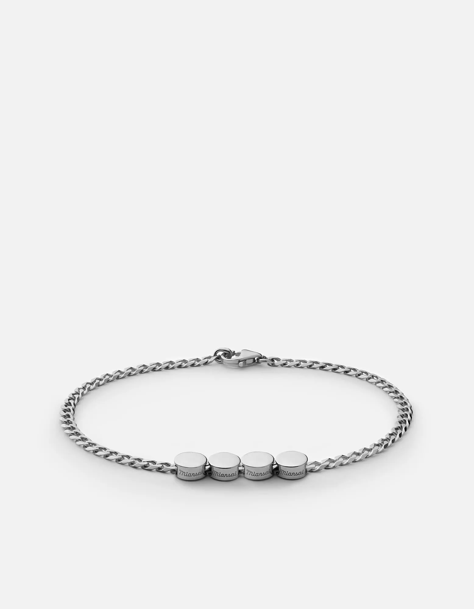 Type Chain Bracelet, Sterling Silver