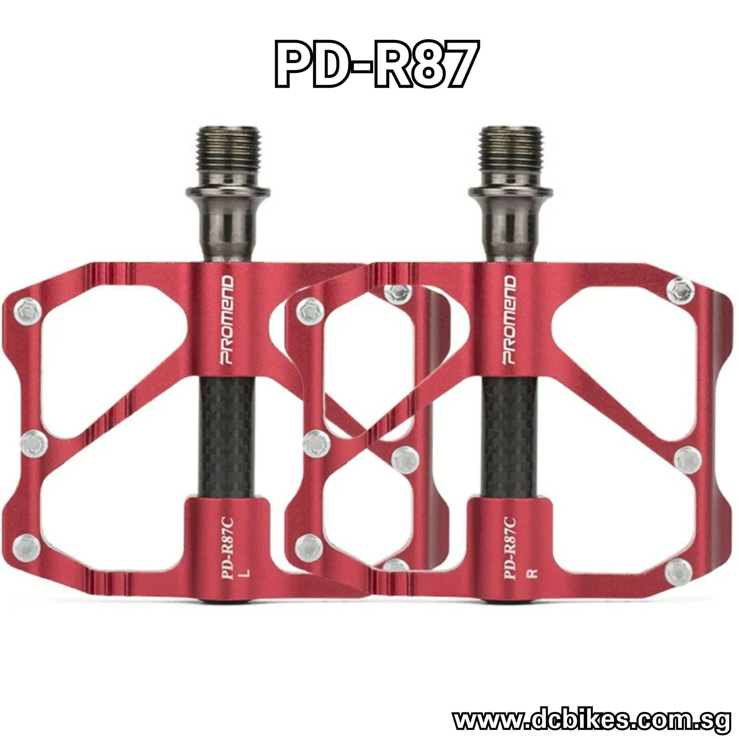 Ultra Smooth Red/Black Aluminum Bicycle Pedals
