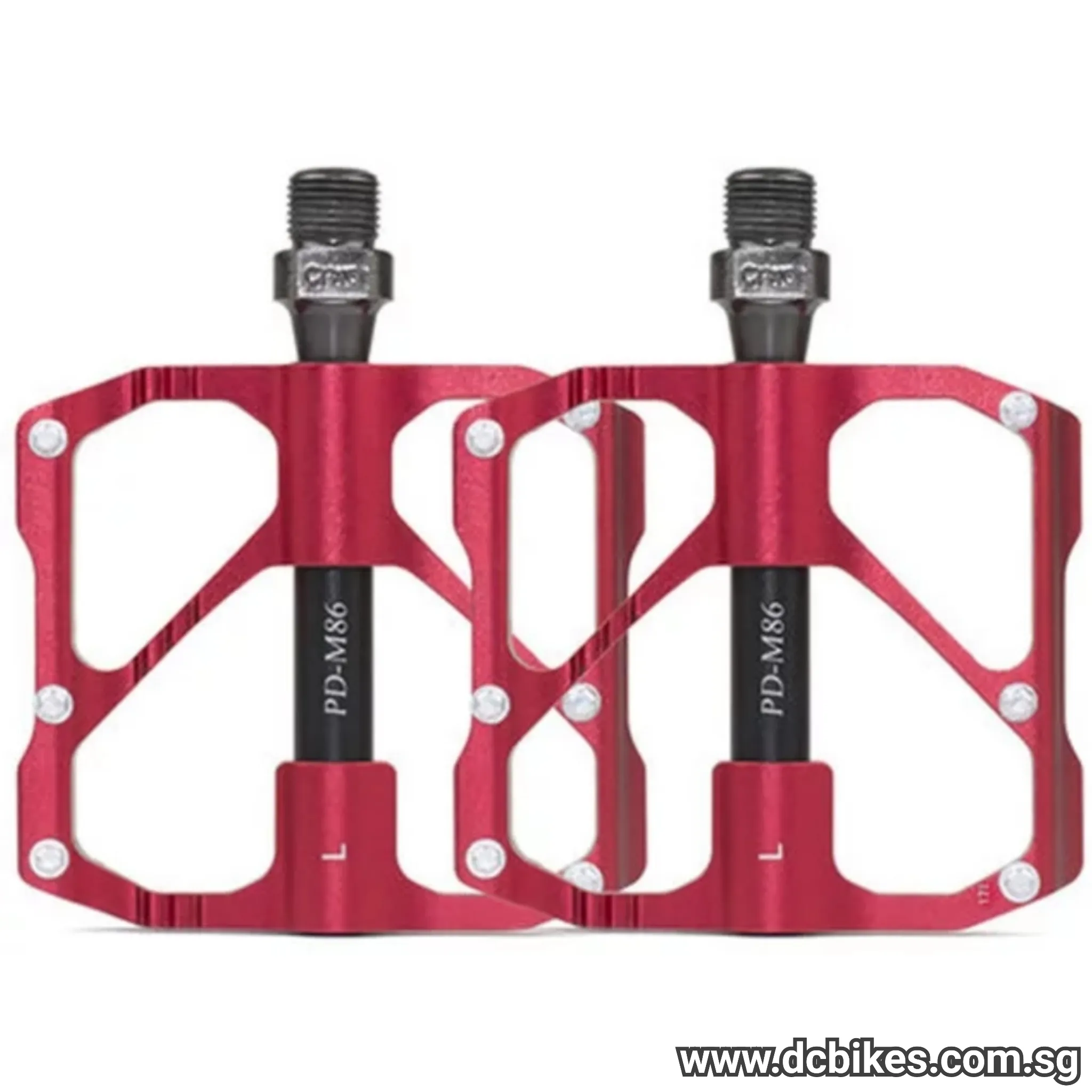 Ultra Smooth Red/Black Aluminum Bicycle Pedals