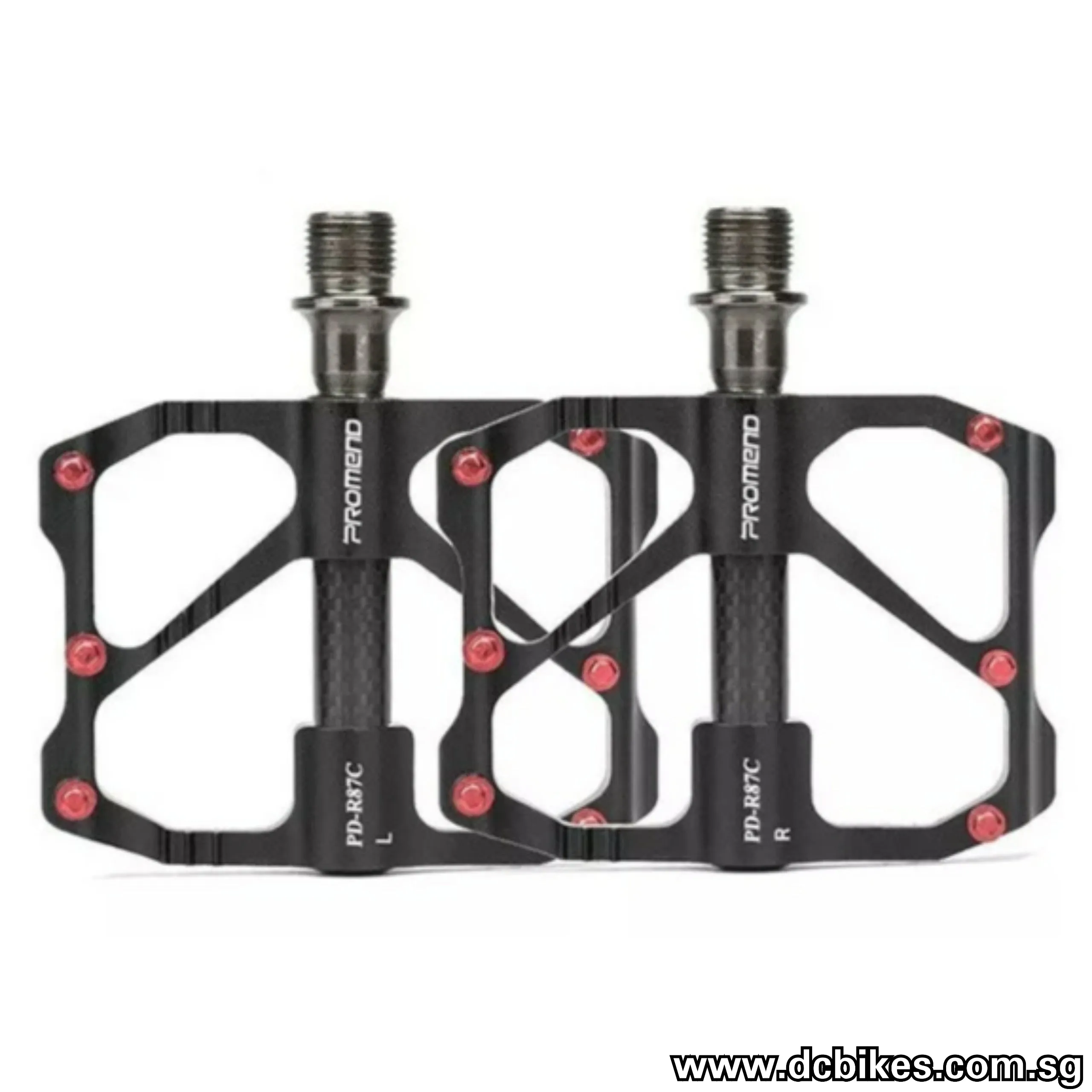 Ultra Smooth Red/Black Aluminum Bicycle Pedals
