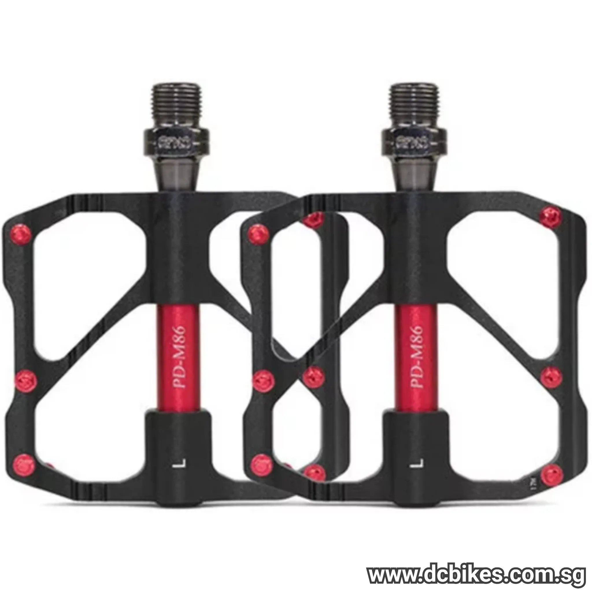 Ultra Smooth Red/Black Aluminum Bicycle Pedals