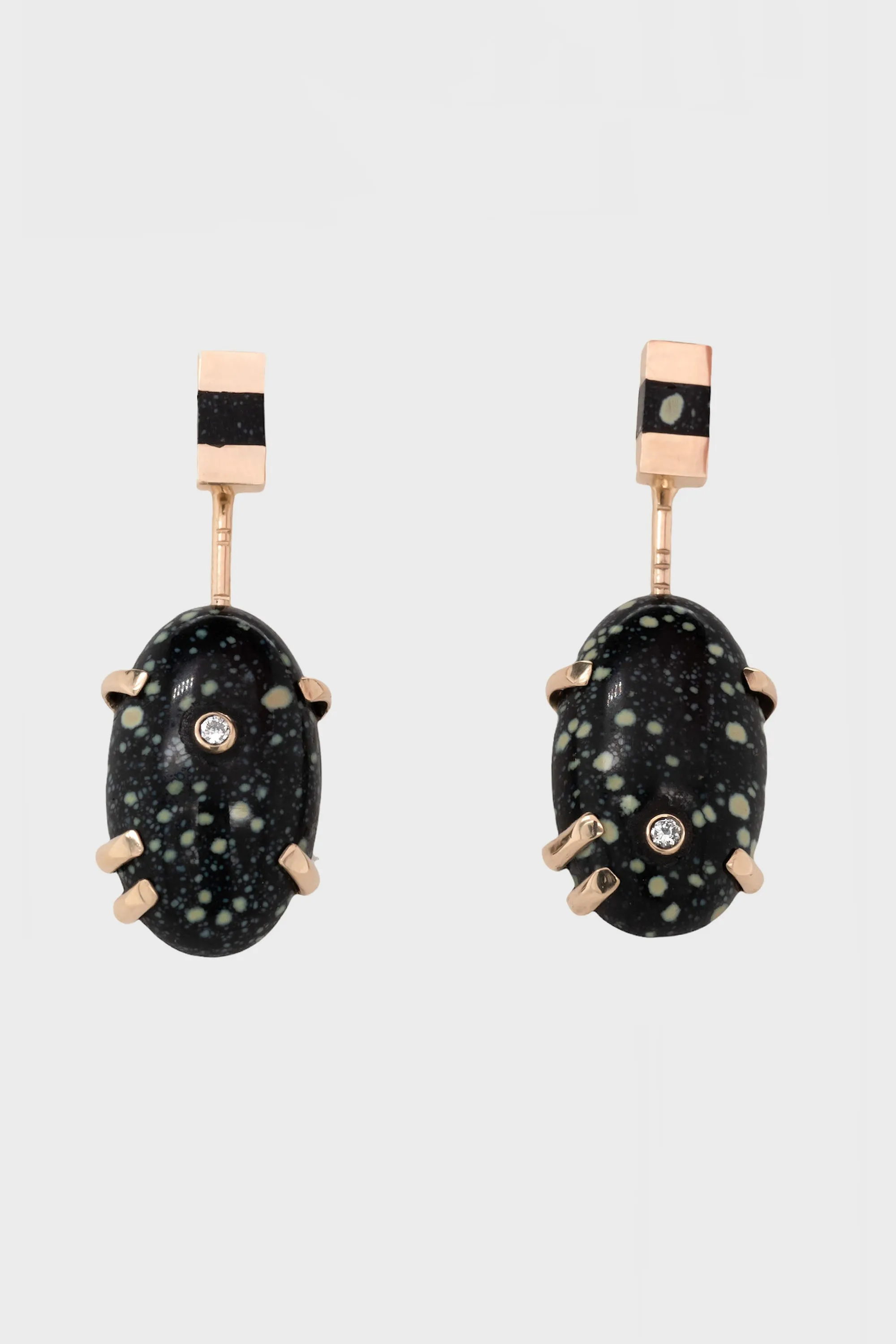 Velo Earrings in 14k Yellow Gold & Turquoise