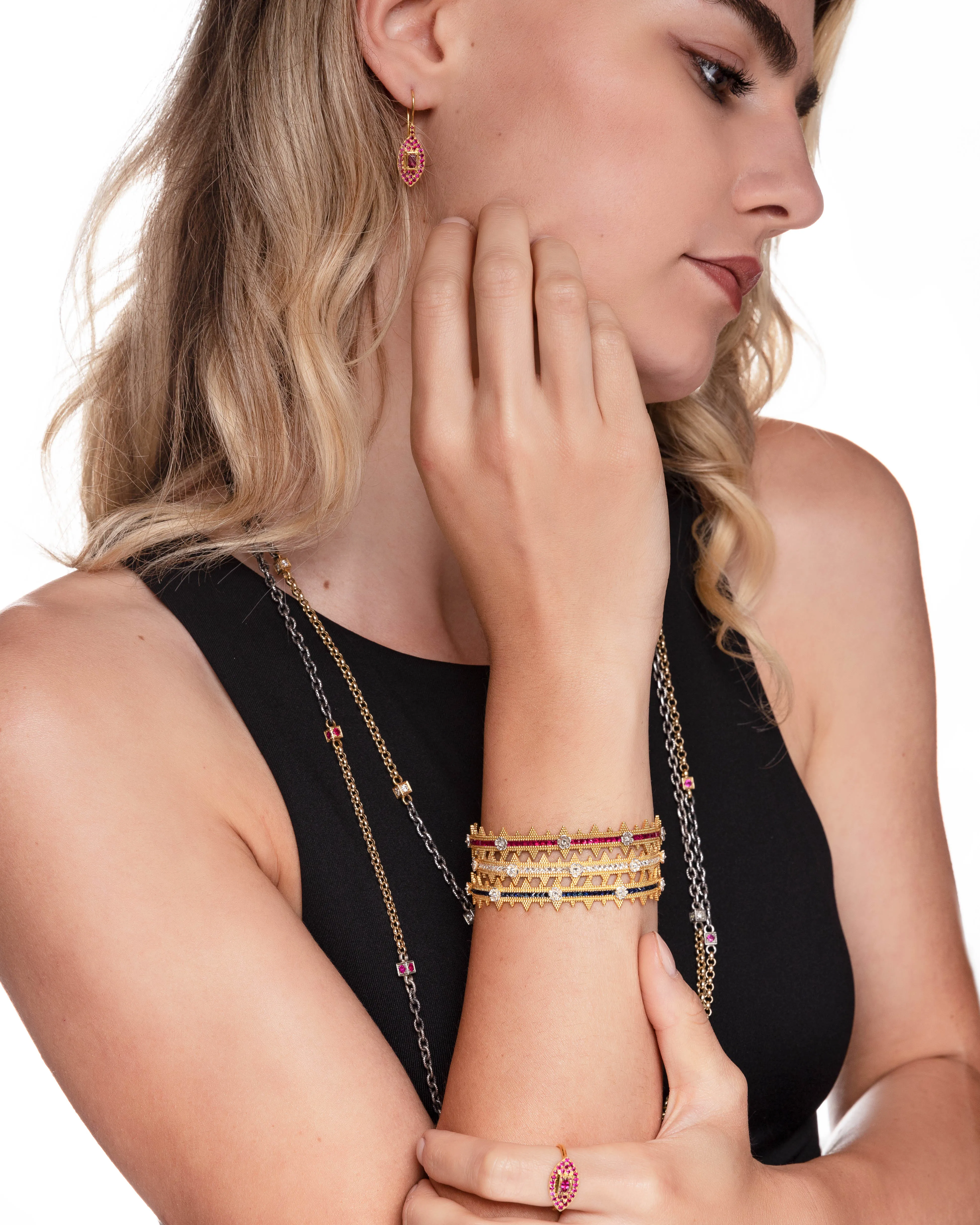 VERONICA RUBY CUFF BRACELET
