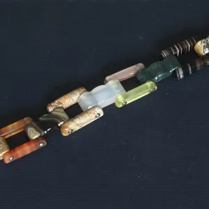 Victorian Scottish Agate Link Bracelet