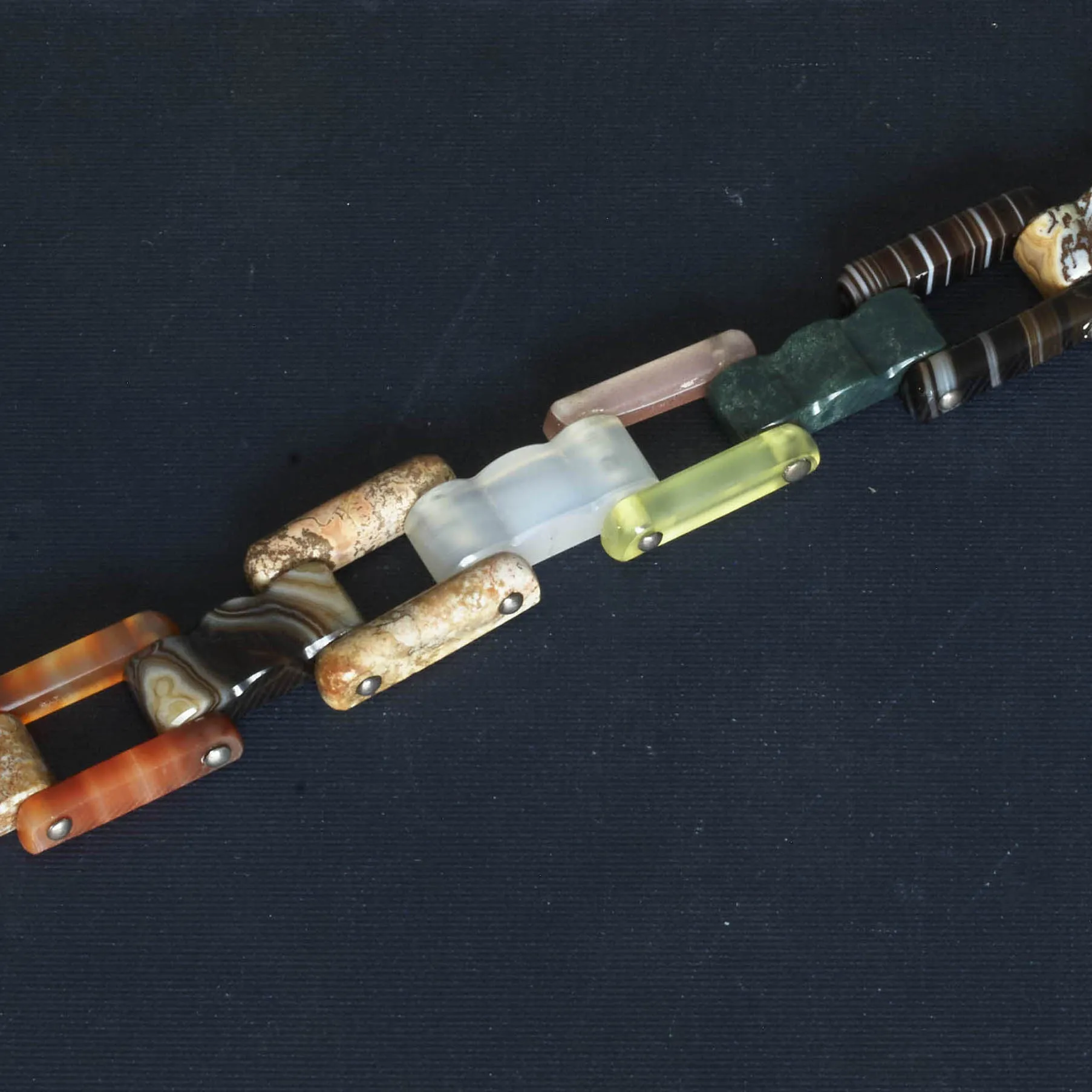 Victorian Scottish Agate Link Bracelet