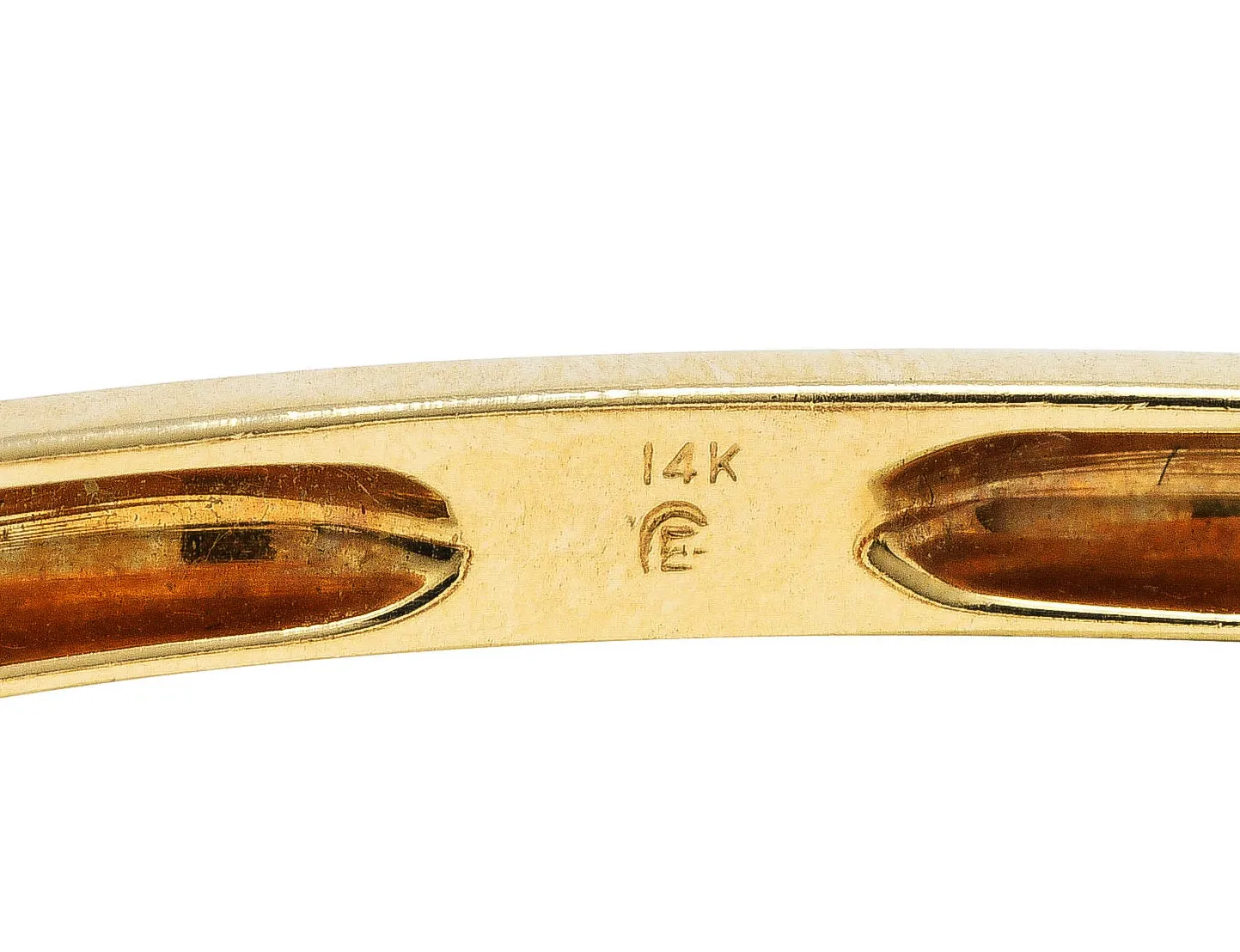 Vintage 0.95 CTW Diamond 14 Karat Gold Bangle Bracelet