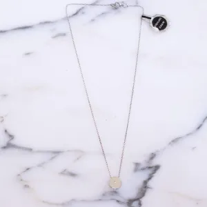 Vintage 1970s Silver Floating Medallion Pendant Necklace