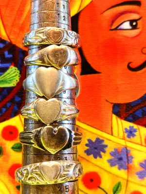 Vintage love rings (larger sizes)