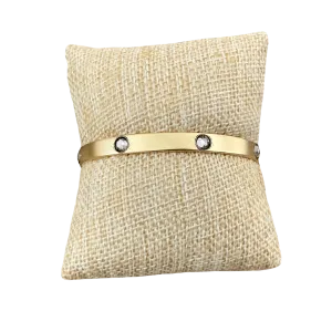 Vintage Medium Gold Bangle with Crystals