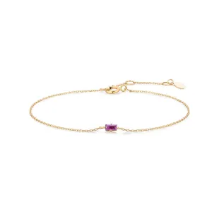 VIOLET | Amethyst Baguette Bracelet