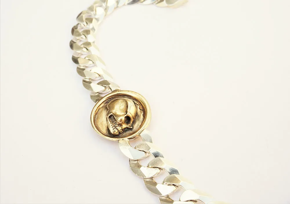 Wax Seal Skull Curb Bracelet