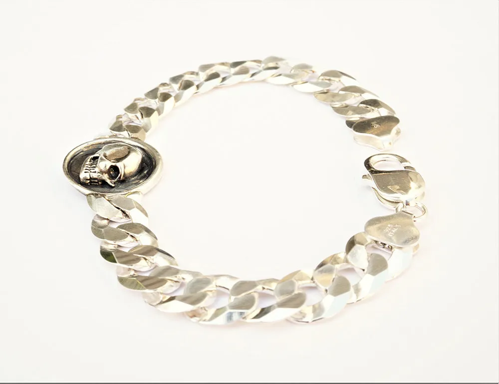 Wax Seal Skull Curb Bracelet