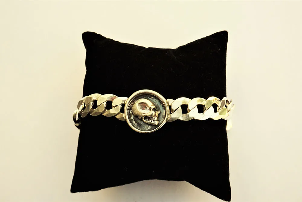 Wax Seal Skull Curb Bracelet