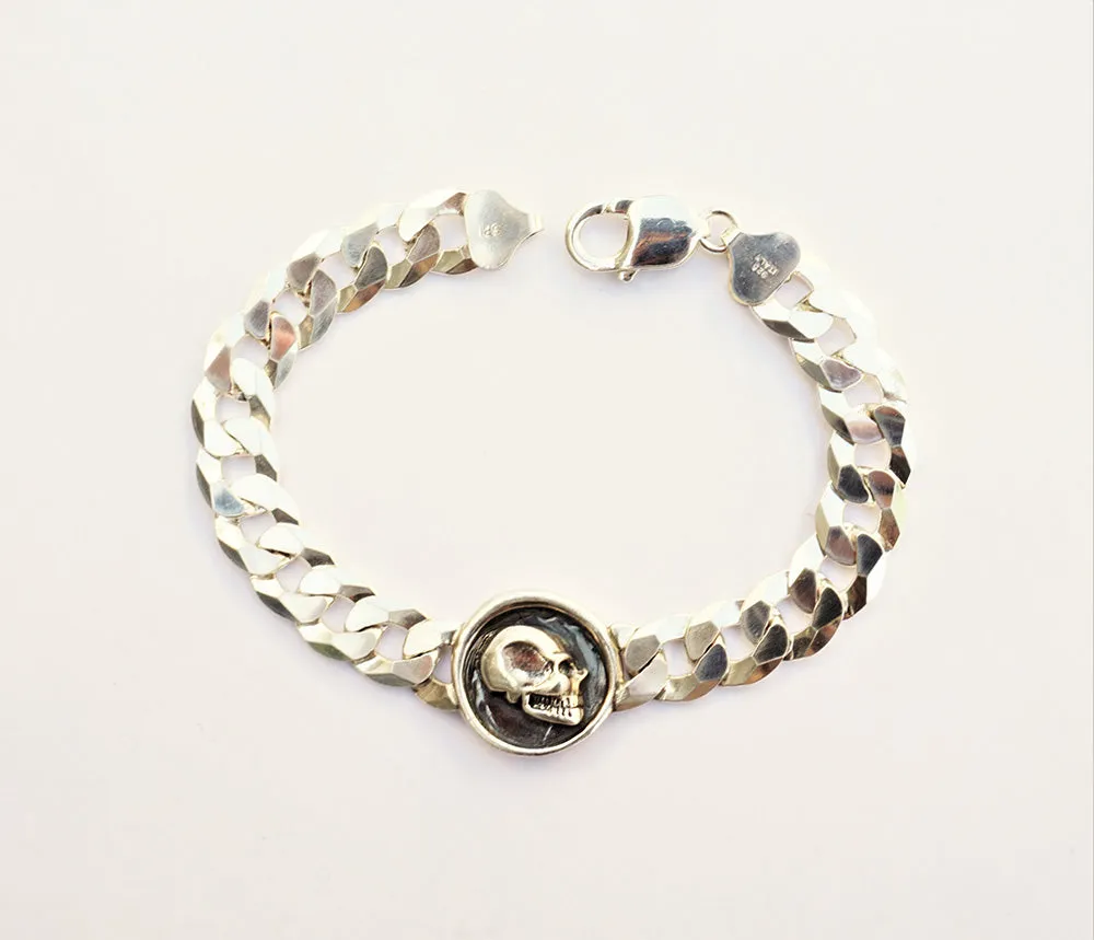 Wax Seal Skull Curb Bracelet