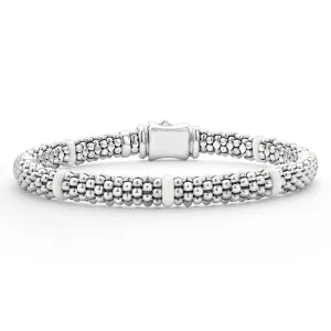 White Caviar White Ceramic Station Caviar Bracelet | 6mm