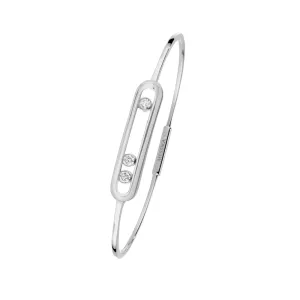 WHITE GOLD DIAMOND BRACELET MOVE THIN
