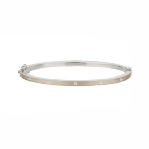 White Gold Olly Lux Bangle