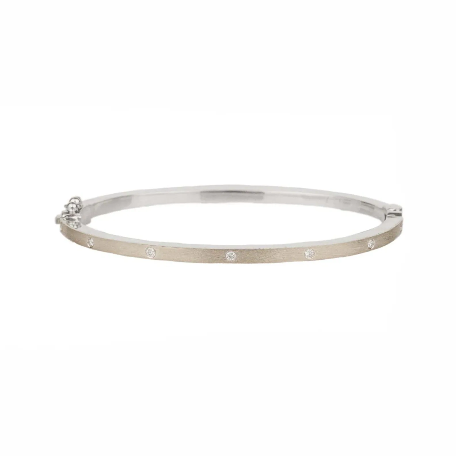 White Gold Olly Lux Bangle