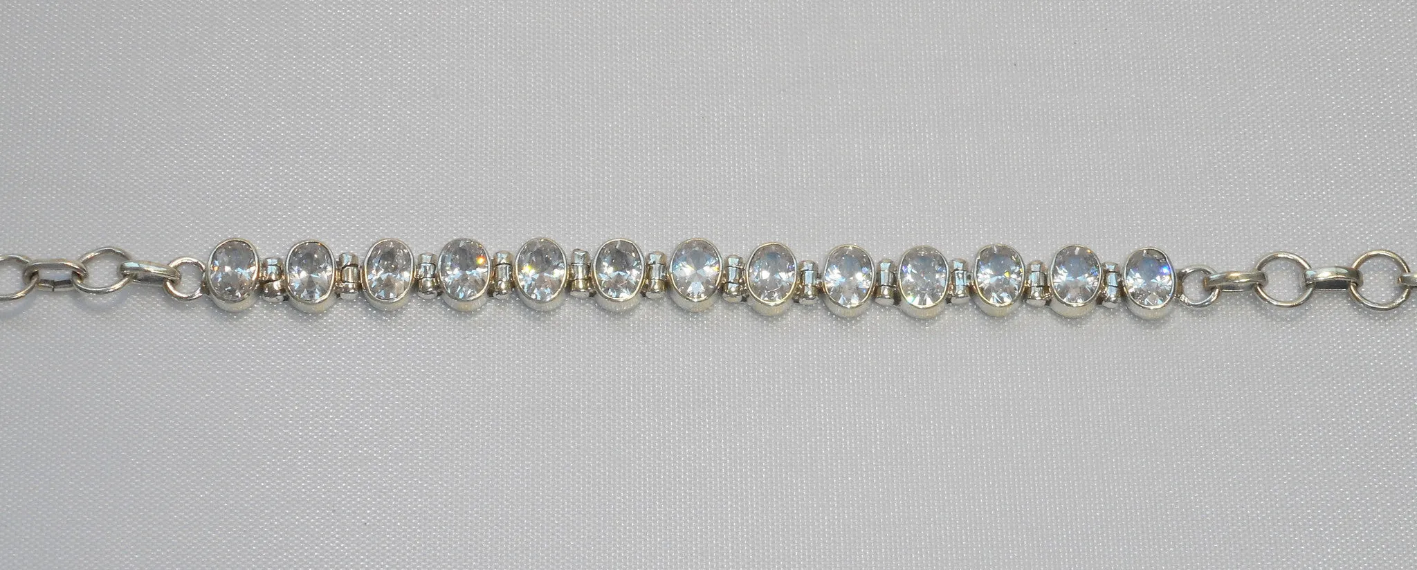 White Topaz Tennis Bracelet 1