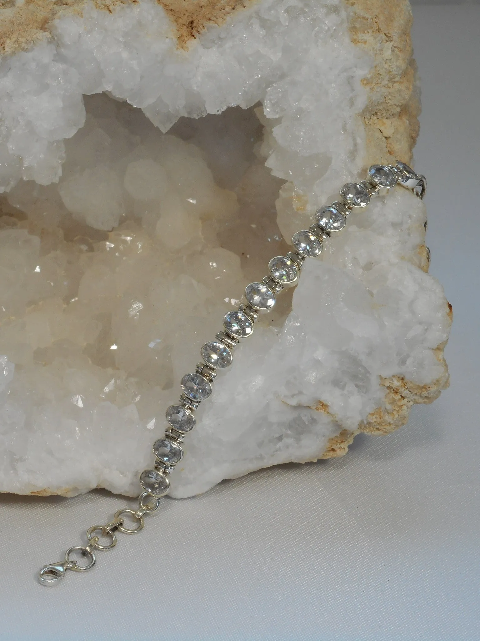 White Topaz Tennis Bracelet 1