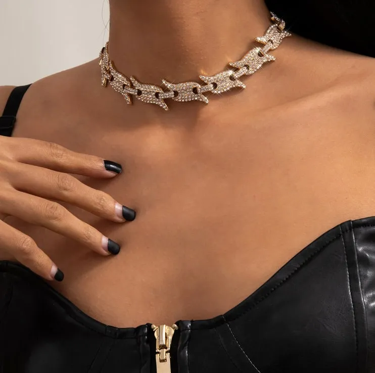 Womens Necklace | Womens Iced Out Chain | Iced Out Necklace | Womens Cuban Chain | Womens Wedding Necklace | Womens Necklace Diamond, Bridal