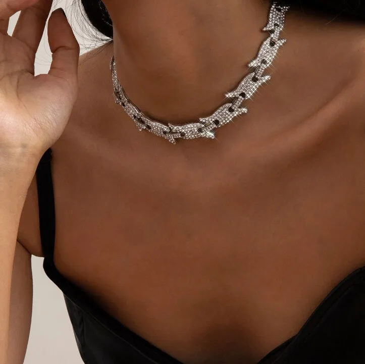 Womens Necklace | Womens Iced Out Chain | Iced Out Necklace | Womens Cuban Chain | Womens Wedding Necklace | Womens Necklace Diamond, Bridal